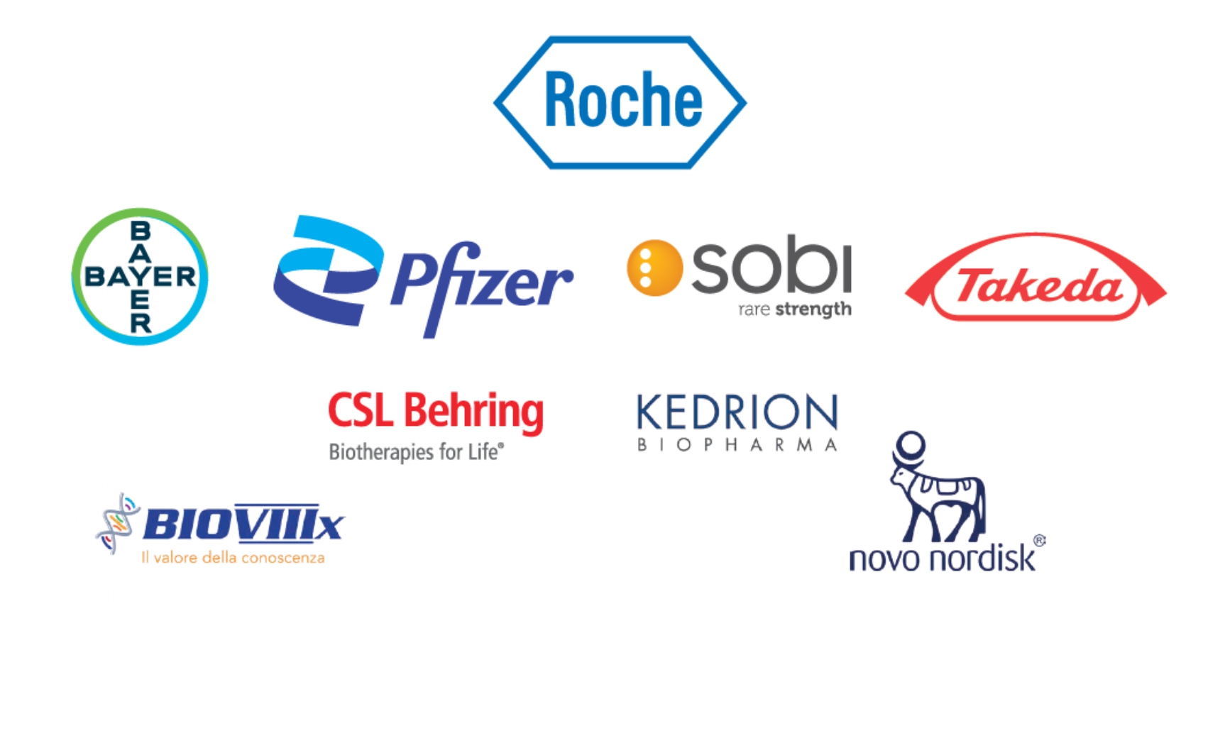 Logo Multisponsor: Roche, Bayer, Pfizer, SOBI, Takeda, CSL Behring, Kedrion, BioVIIX, Novo Nordisk 